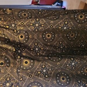 Retrolicious Gold Print Geometric Dress